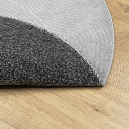 Tappeto IZA a Pelo Corto con Aspetto Scandinavo Grigio Ø 100 cm - homemem39