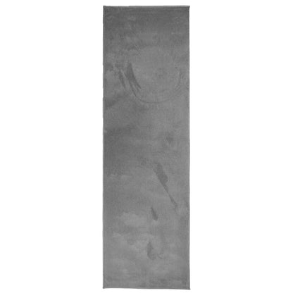 Tappeto OVIEDO a Pelo Corto Antracite 80x250 cm - homemem39