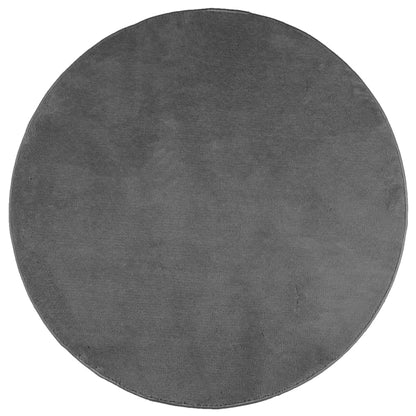 Tappeto OVIEDO a Pelo Corto Antracite Ø 120 cm - homemem39