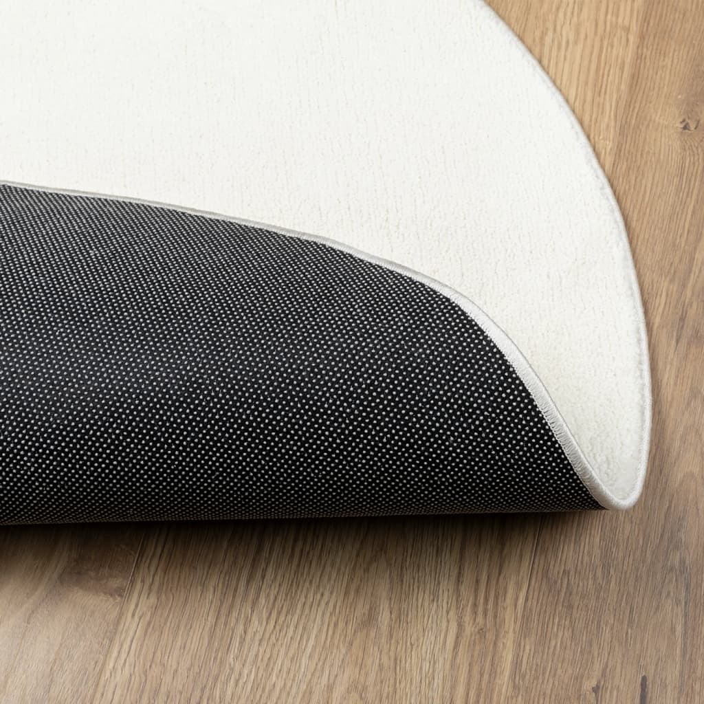 Tappeto OVIEDO a Pelo Corto Crema Ø 80 cm - homemem39