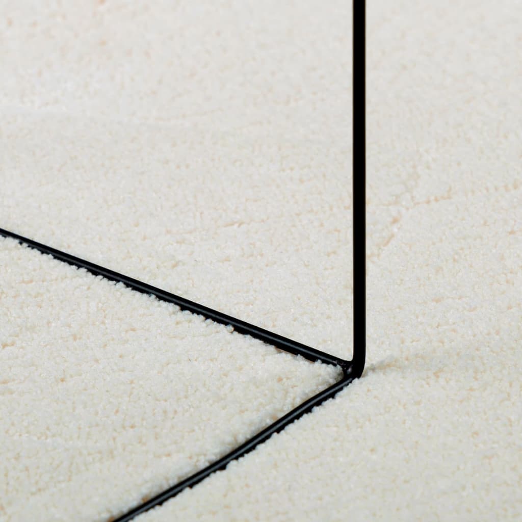 Tappeto OVIEDO a Pelo Corto Crema Ø 80 cm - homemem39