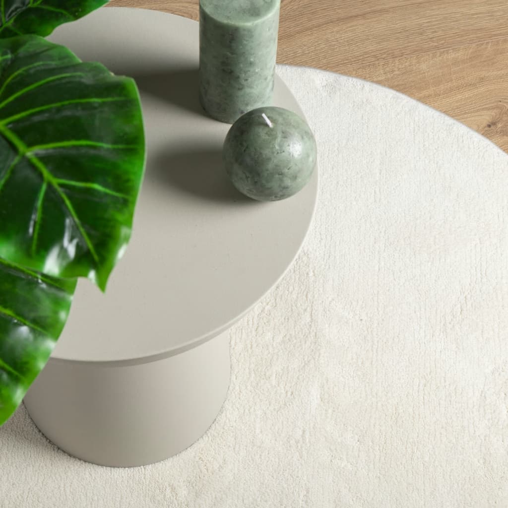 Tappeto OVIEDO a Pelo Corto Crema Ø 160 cm