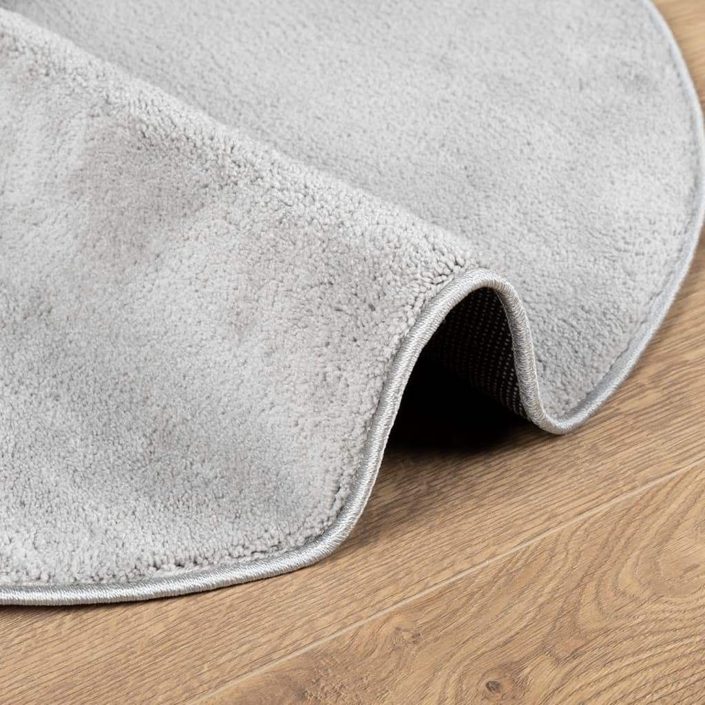 Tappeto OVIEDO a Pelo Corto Grigio Ø 100 cm - homemem39