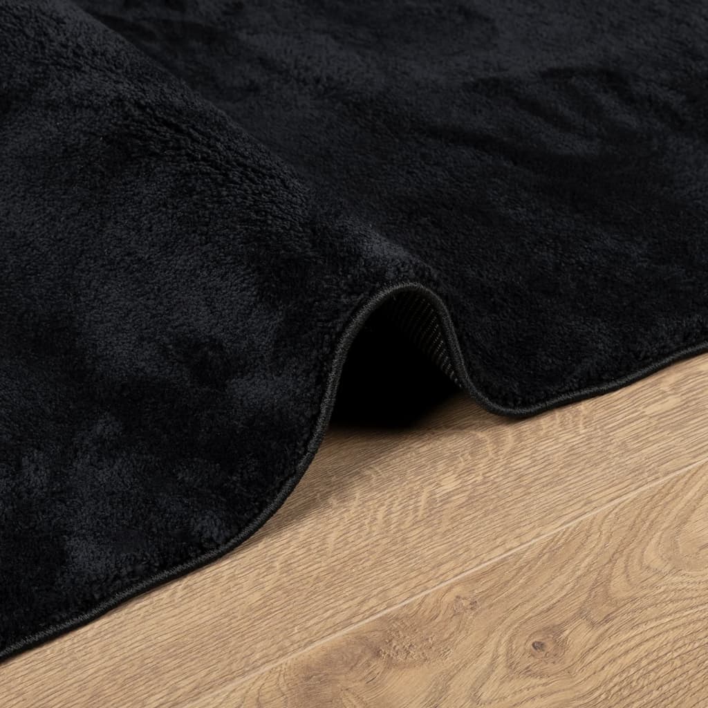 Tappeto OVIEDO a Pelo Corto Nero 60x110 cm - homemem39