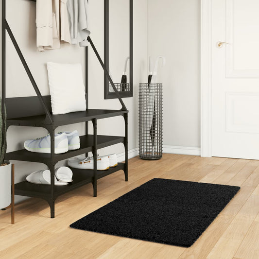 Tappeto OVIEDO a Pelo Corto Nero 60x110 cm - homemem39