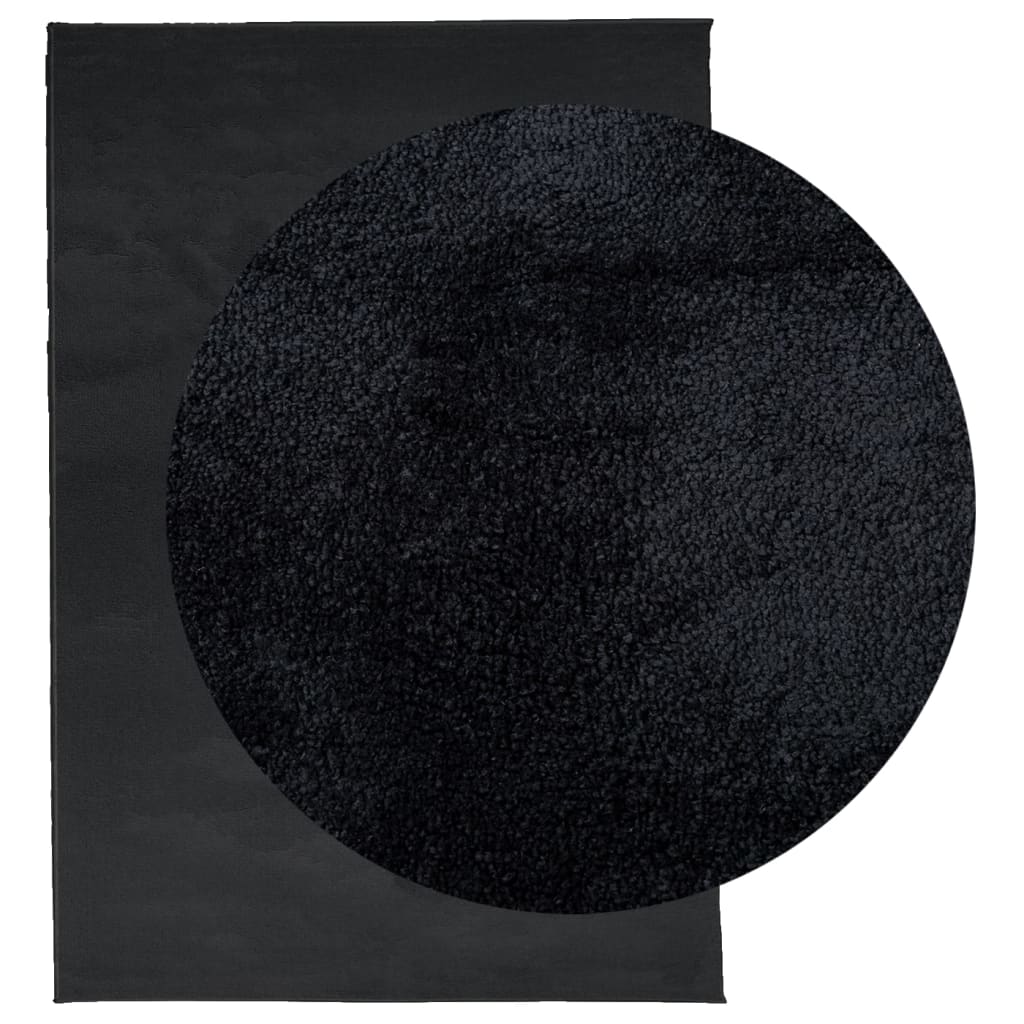 Tappeto OVIEDO a Pelo Corto Nero 140x200 cm | homemem39