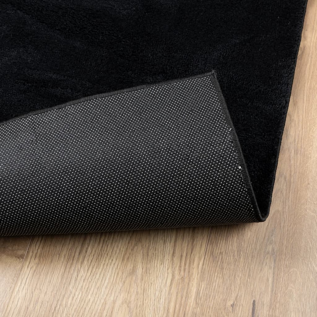 Tappeto OVIEDO a Pelo Corto Nero 140x200 cm | homemem39