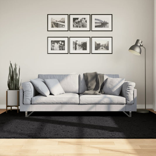 Tappeto OVIEDO a Pelo Corto Nero 160x230 cm - homemem39