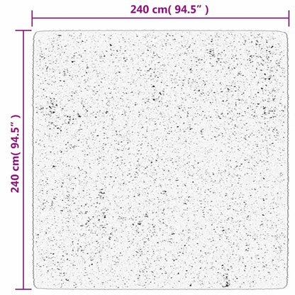 Tappeto OVIEDO a Pelo Corto Nero 240x240 cm