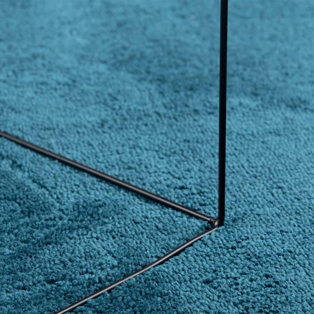 Tappeto OVIEDO a Pelo Corto Turchese Ø 80 cm | homemem39