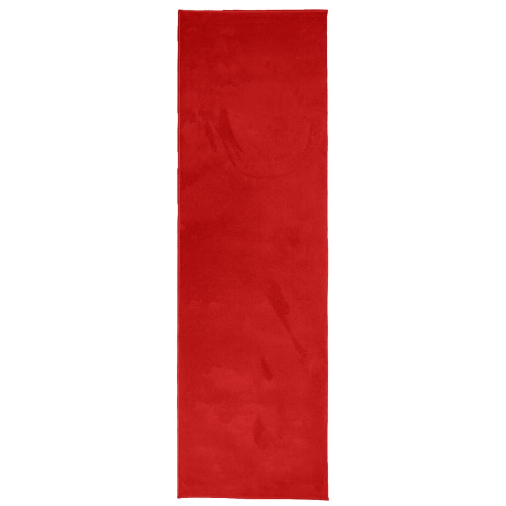 Tappeto OVIEDO a Pelo Corto Rosso 80x250 cm - homemem39