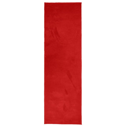 Tappeto OVIEDO a Pelo Corto Rosso 80x250 cm - homemem39