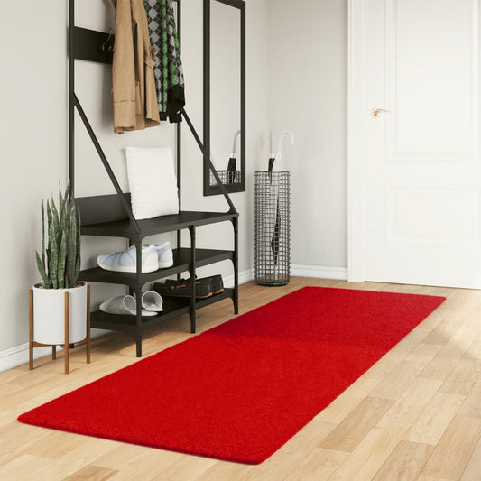 Tappeto OVIEDO a Pelo Corto Rosso 80x250 cm - homemem39