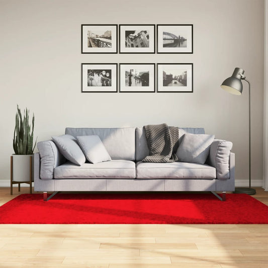 Tappeto OVIEDO a Pelo Corto Rosso 100x200 cm - homemem39