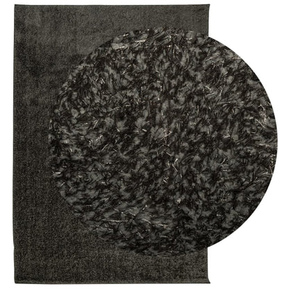 Tappeto a Pelo Lucido Lungo ISTAN Effetto Antracite 120x170 cm - homemem39