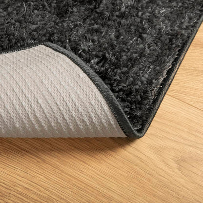 Tappeto a Pelo Lucido Lungo ISTAN Effetto Antracite 160x230 cm - homemem39
