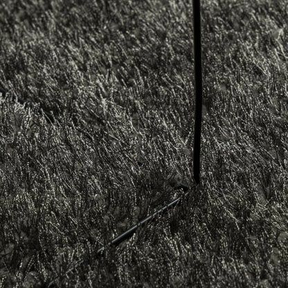 Tappeto a Pelo Lucido Lungo ISTAN Effetto Antracite 160x230 cm - homemem39