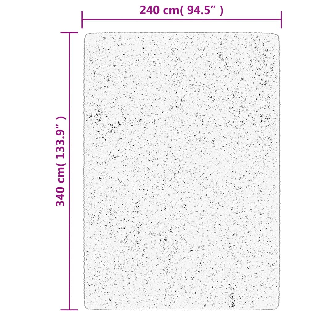 Tappeto a Pelo Lucido Lungo ISTAN Effetto Antracite 240x340 cm - homemem39