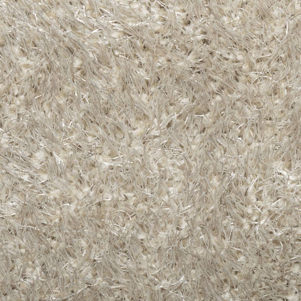 Tappeto a Pelo Lucido Lungo ISTAN Effetto Beige 80x150 cm