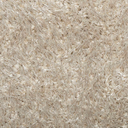 Tappeto a Pelo Lucido Lungo ISTAN Effetto Beige Ø 160 cm - homemem39