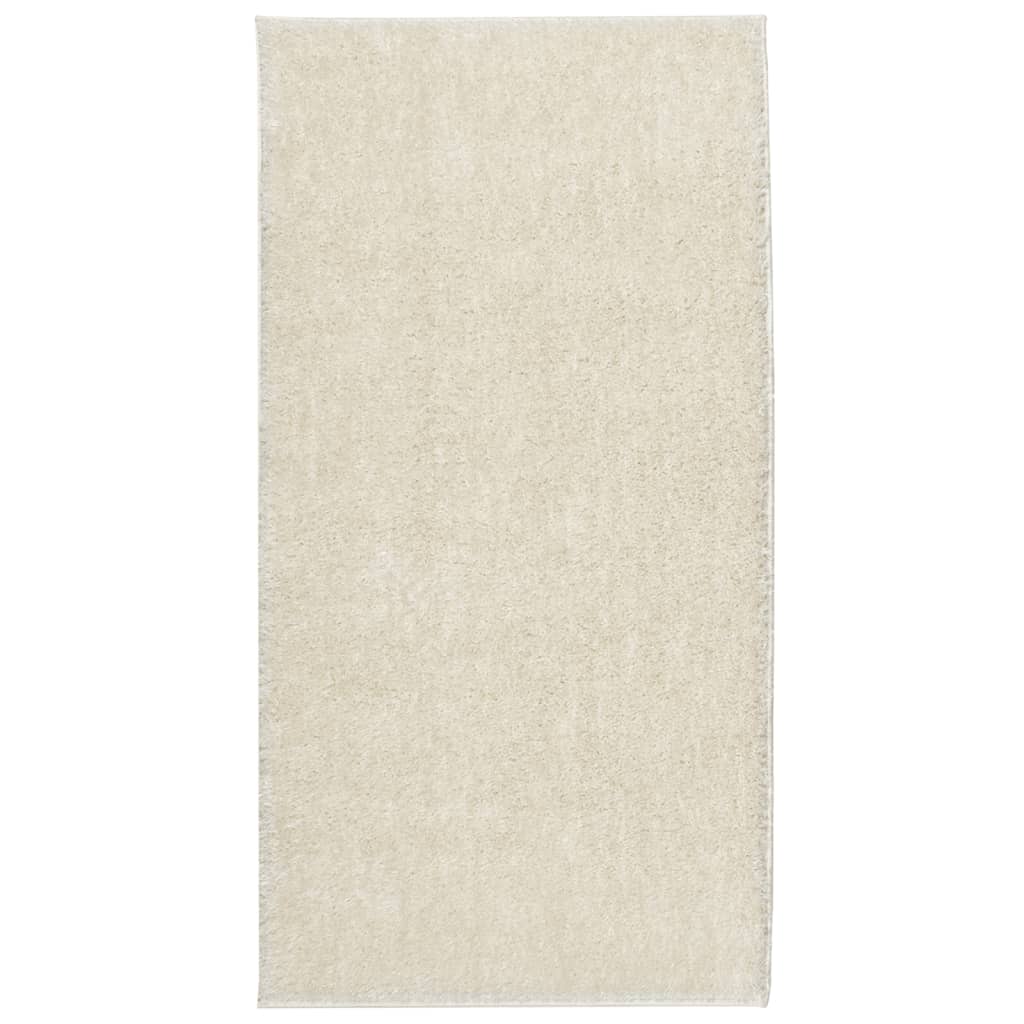 Tappeto a Pelo Lucido Lungo ISTAN Effetto Crema 80x150 cm