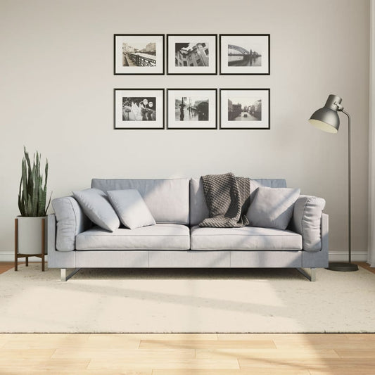 Tappeto a Pelo Lucido Lungo ISTAN Effetto Crema 160x230 cm - homemem39
