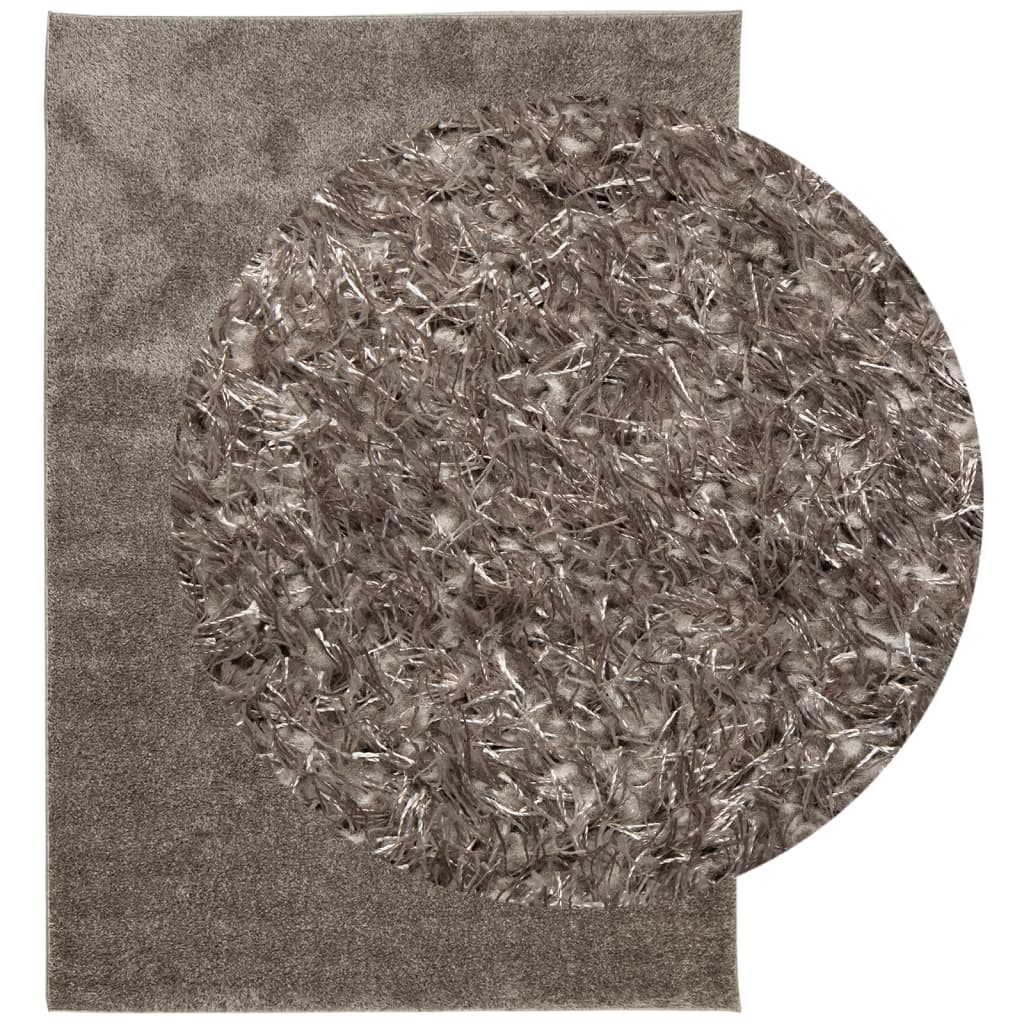 Tappeto a Pelo Lucido Lungo ISTAN Effetto Grigio 120x170 cm - homemem39
