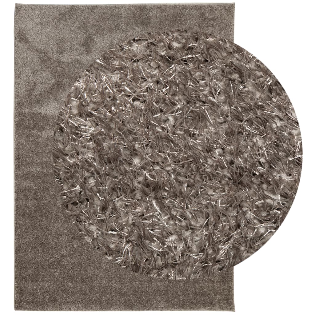 Tappeto a Pelo Lucido Lungo ISTAN Effetto Grigio 200x280 cm - homemem39