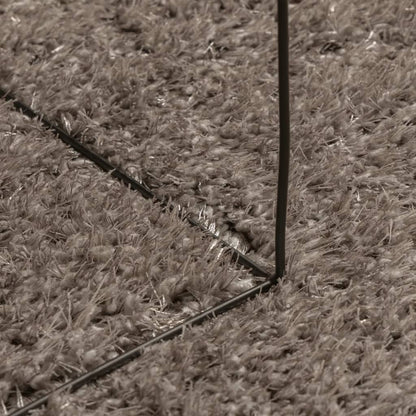 Tappeto a Pelo Lucido Lungo ISTAN Effetto Grigio Ø 80 cm - homemem39
