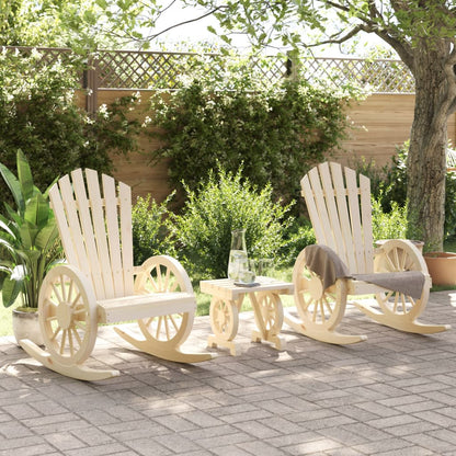Set Salotto da Giardino 3 pz in Legno Massello di Abete - homemem39