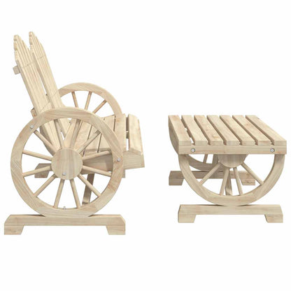 Set Salotto da Giardino 4 pz in Legno Massello di Abete - homemem39
