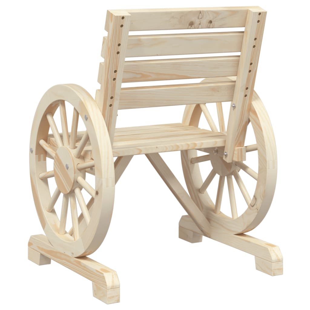 Sedie da Giardino 4 pz in Legno Massello di Abete - homemem39