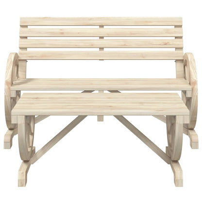 Set Salotto da Giardino 4 pz in Legno Massello di Abete | homemem39