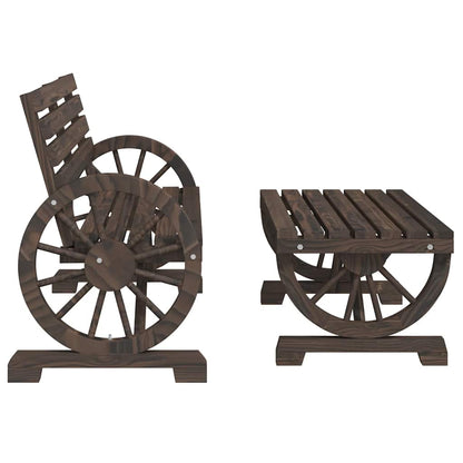 Set Salotto da Giardino 4 pz in Legno Massello di Abete | homemem39