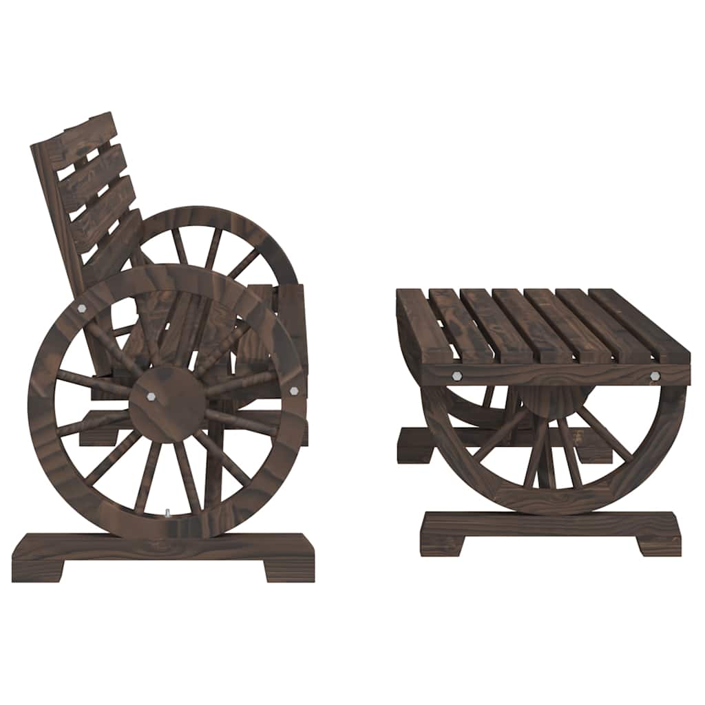 Set Salotto da Giardino 4 pz in Legno Massello di Abete - homemem39