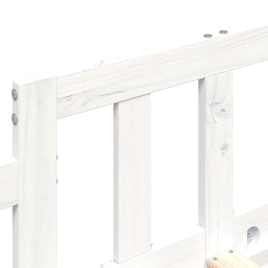 Dormeuse senza Materasso Bianca 80x200 cm Legno Massello Pino - homemem39