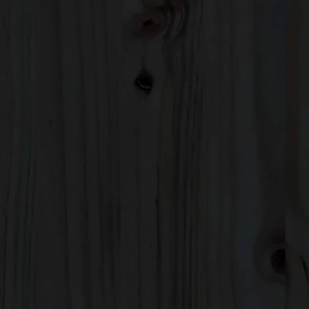 Dormeuse Nera 80x200 cm in Legno Massello di Pino - homemem39