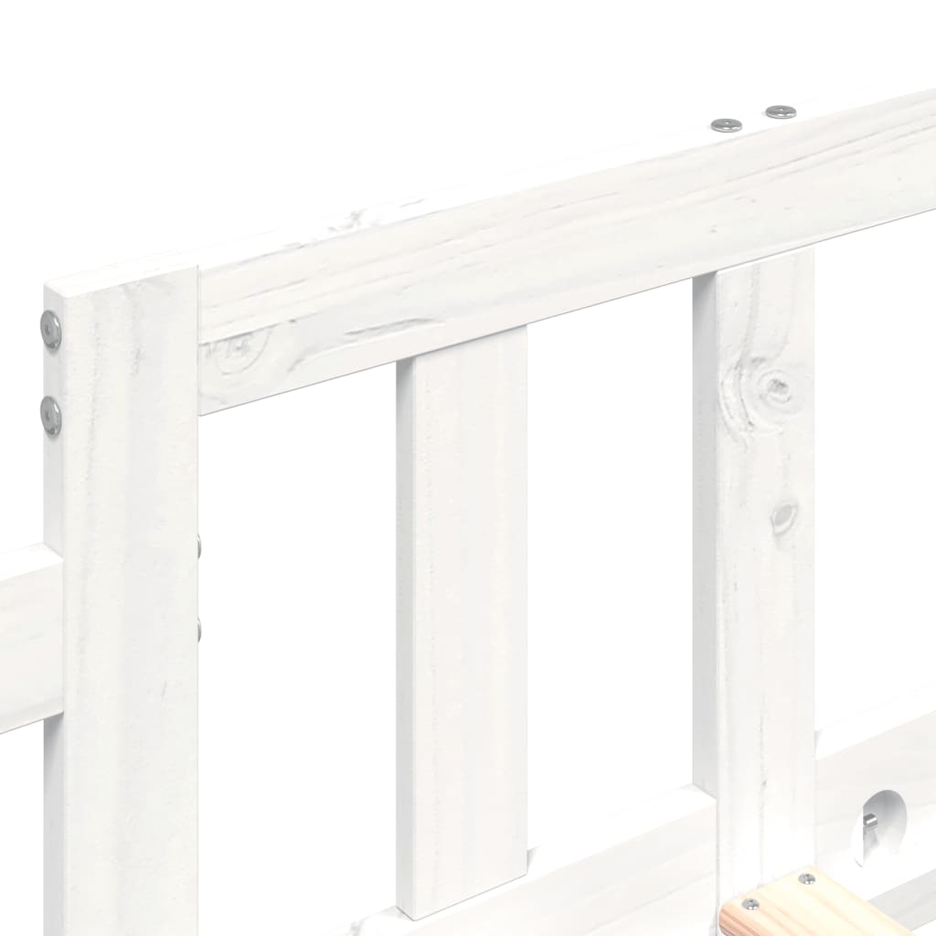 Dormeuse senza Materasso Bianca 90x200 cm Legno Massello Pino - homemem39