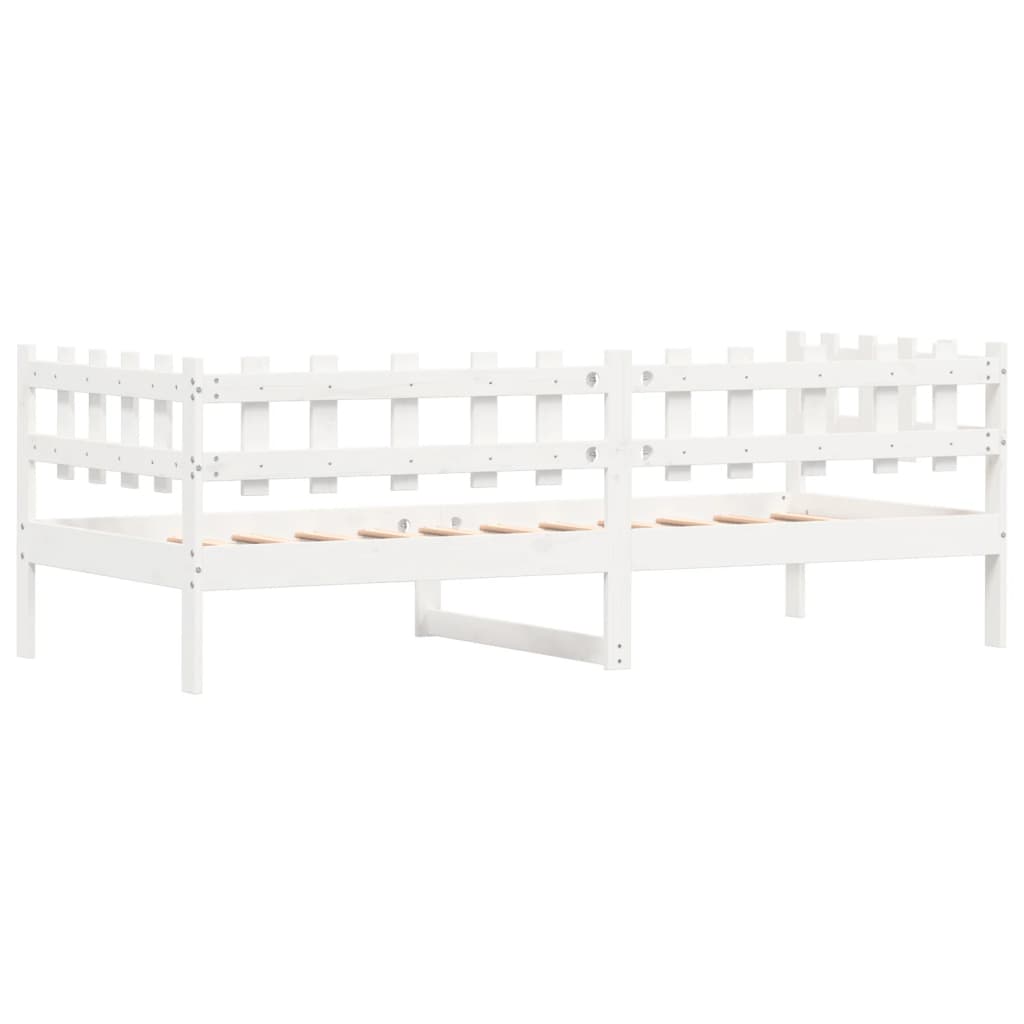 Dormeuse senza Materasso Bianca 80x200 cm Legno Massello Pino - homemem39
