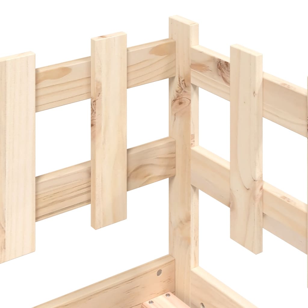 Dormeuse senza Materasso 90x200 cm in Legno Massello di Pino - homemem39