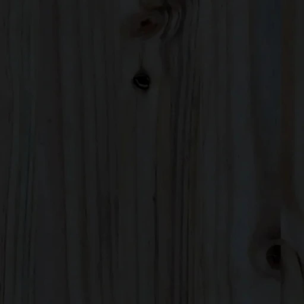 Dormeuse Nera 90x200 cm in Legno Massello di Pino - homemem39