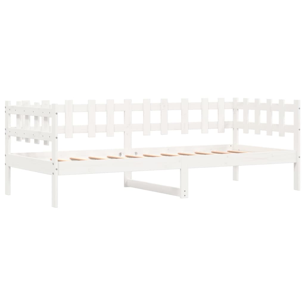 Dormeuse senza Materasso Bianca 90x190 cm Legno Massello Pino - homemem39