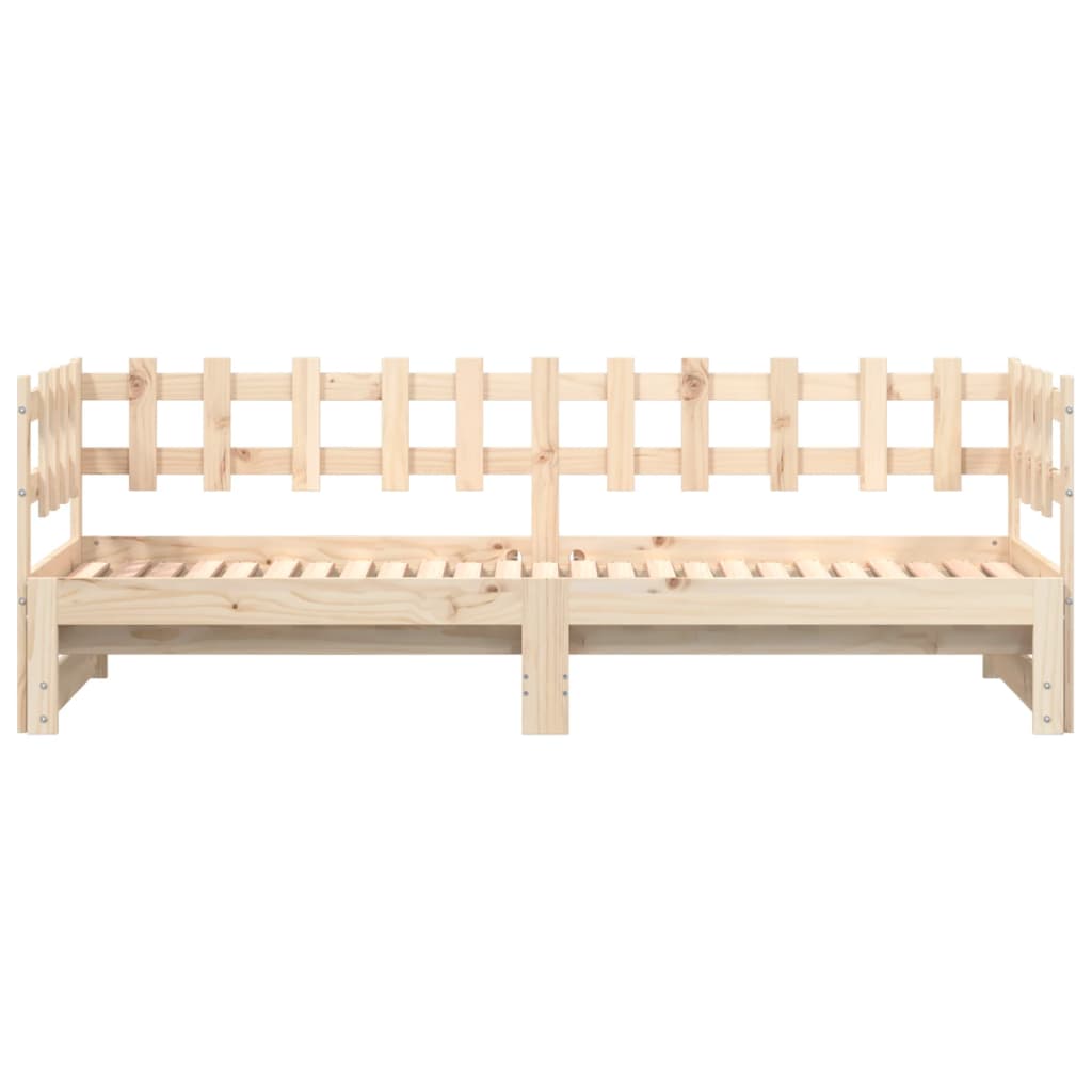 Dormeuse Estraibile 2x(80x200) cm in Legno Massello di Pino