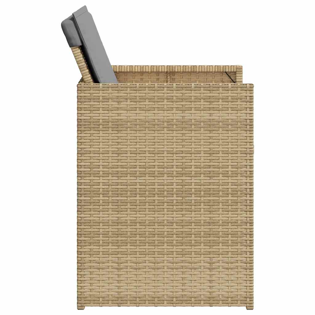 Sedie da Giardino con Cuscini 4 pz Beige Misto in Polyrattan - homemem39