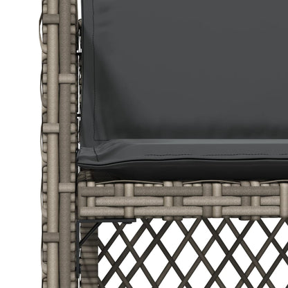 Sedie da Giardino con Cuscini 4pz Grigio in Polyrattan