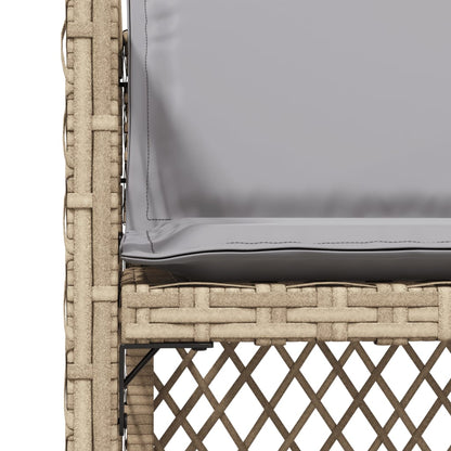 Sedie da Giardino con Cuscini 4 pz Beige Misto in Polyrattan - homemem39