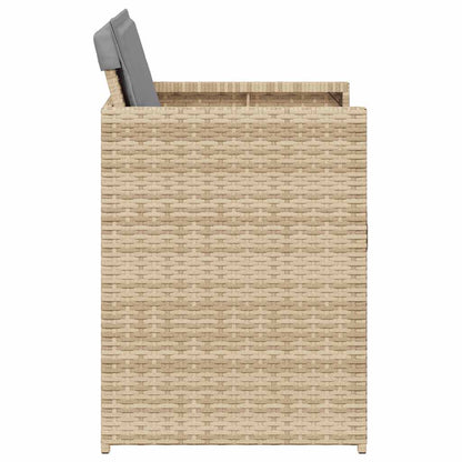 Sedie da Giardino con Cuscini 4 pz Beige Misto in Polyrattan - homemem39