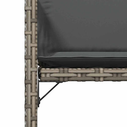 Sedie da Giardino con Cuscini 4pz Grigio in Polyrattan | homemem39