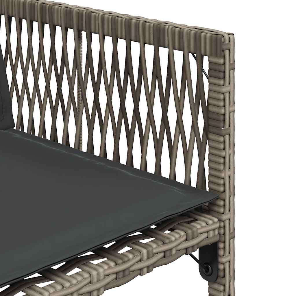 Sedie da Giardino con Cuscini 4pz Grigio in Polyrattan | homemem39