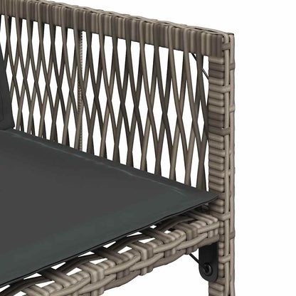 Sedie da Giardino con Cuscini 4pz Grigio in Polyrattan | homemem39